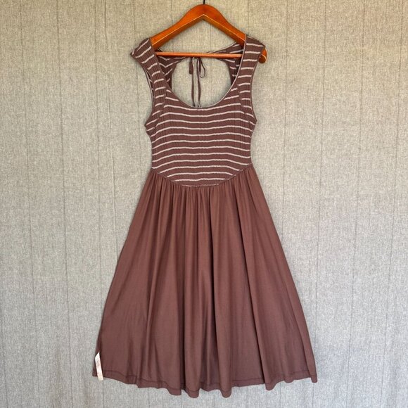 FP Beach Alana French Roast Combo Open Back  Basque Waist Midi Dress Size M - Picture 8 of 12